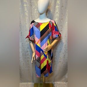 Colorful Geometric Print Dress
